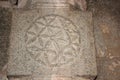 Hampi Vittala Temple Spiral Floral design stone pillar carving