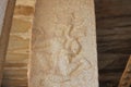Hampi Vittala Temple Strange Humanoid Figure Carving Royalty Free Stock Photo