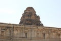 Hampi Vittala Temple top structure and walls with carvings