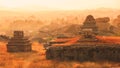 Hampi was the capital of Vijayanagara Empire in the 14th century, is also a UNESCO World Heritage Site located in east-central Kar Royalty Free Stock Photo