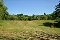 Hampstead Heath is a large, ancient London heath embracing ponds woodlands lido playgrounds and training track