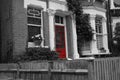 Hampsted red door reddoor home house flat entry entrance exit red color