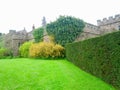Garden hedge and the castle Royalty Free Stock Photo