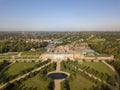 The drone aerial view of  Hampton court palace Royalty Free Stock Photo