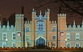 Hampton Court Palace at night Royalty Free Stock Photo