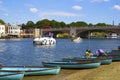 Hampton Court and river Thames front Royalty Free Stock Photo