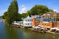 Hampton Court and river Thames front Royalty Free Stock Photo
