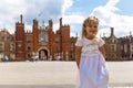 Hampton Court in summer day Royalty Free Stock Photo