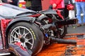Angelo Negro`s crashed Ferrari 488 Challenge car at Ferrari Challenge Asia Pacific Series race on April 15, 2018 in Hampton Downs