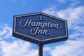 Hampton Inn street sign Royalty Free Stock Photo