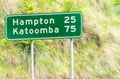 Hampton - Katoomba road sign, Australia Royalty Free Stock Photo