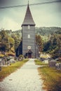 Hamre church, island Osteroy Norway