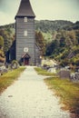 Hamre church, island Osteroy Norway