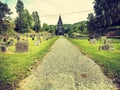 Hamre church, island Osteroy Norway