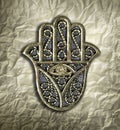 Hamsa hand amulet, used to ward off the evil eye in mediterranean countries.