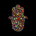 Hamsa shape Royalty Free Stock Photo