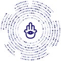 hamsa vector icon. hamsa editable stroke. hamsa linear symbol for use on web and mobile apps, logo, print media. Thin line