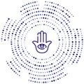 hamsa vector icon. hamsa editable stroke. hamsa linear symbol for use on web and mobile apps, logo, print media. Thin line