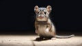 Hamster on a black background, The concept of rodent pest control