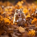 Hamster celebrating Halloween in cute scene. Created using ai generative.
