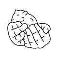hamster hand pet line icon vector illustration Royalty Free Stock Photo