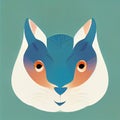 Hamster head illustration. Hamster face icon. Stylized chipmunk head. Digital illustration. AI-generated Royalty Free Stock Photo
