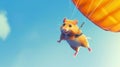 Hamster High-Flyer: Soaring Adventures Royalty Free Stock Photo