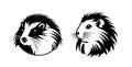 Hamster Icon, Lemming Symbol, Minimal Guinea Pig Silhouette, Cavy Pet Portrait, Mouse Pictogram