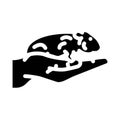 hamster pet hand glyph icon vector illustration Royalty Free Stock Photo