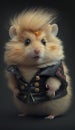 Hamster wearing rock star clothes. Created using ai generative.