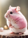 Hamster on a wooden background