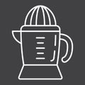Han juicer line icon, household and appliance