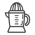 Han juicer line icon, household and appliance