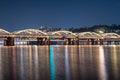 Han river and Seoul cityscape night view in South Korea Royalty Free Stock Photo