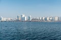 Han river and Seoul cityscape in winter in South Korea Royalty Free Stock Photo