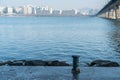 Han river and Seoul cityscape in winter in South Korea Royalty Free Stock Photo