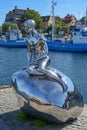 Han statue at the harbour of Helsingor on Denmark Royalty Free Stock Photo