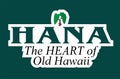 Hana Hawaii with green background