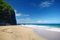 Hanakapiai beach of Kalalau trail Royalty Free Stock Photo