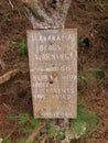 Hanakapiai Beach Wooden Sign Warning of Number of Drowning Deaths at Beach and Stay Away from Water Royalty Free Stock Photo