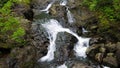 Hanakapiai Falls Into Hanakapiai Stream Deep Inside Hanakapiai Valley