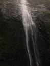 Hanakapiai Falls on Na Pali Coast on Kauai Island, Hawaii. Royalty Free Stock Photo