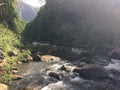 Hanakapiai Stream on Napali Coast on Kauai Island, Hawaii. Royalty Free Stock Photo