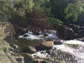 Hanakapiai Stream on Napali Coast on Kauai Island, Hawaii. Royalty Free Stock Photo