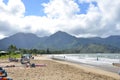 Hanalei Bay Beach Park Royalty Free Stock Photo