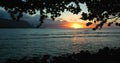 Hanalei Bay Sunset, Kauai Royalty Free Stock Photo