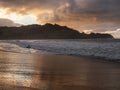 Hanalei Beach Kauai Hawaii Sunset Royalty Free Stock Photo