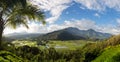 Hanalei valley from Princeville overlook Kauai Royalty Free Stock Photo
