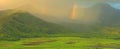 Hanalei Valley Rainbows, Kauai Royalty Free Stock Photo