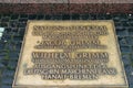 Hanau, Germany - Jan 09, 2020: Commemorative plaque dedicated to Grimm brothers